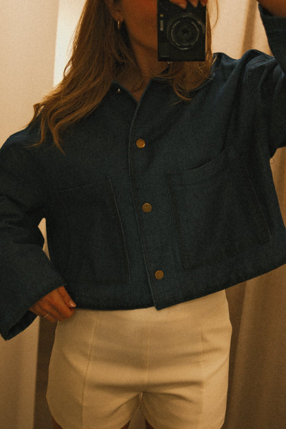 GIACCA IN DENIM DONNA – GIUBBOTTO JEANS CASUAL-Modaso
