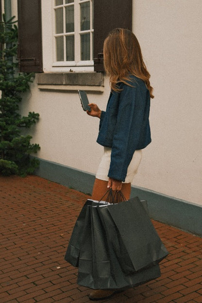 GIACCA IN DENIM DONNA – GIUBBOTTO JEANS CASUAL-Modaso