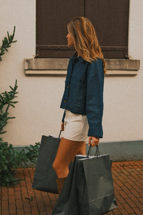 GIACCA IN DENIM DONNA – GIUBBOTTO JEANS CASUAL-Modaso
