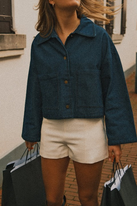 GIACCA IN DENIM DONNA – GIUBBOTTO JEANS CASUAL-Modaso