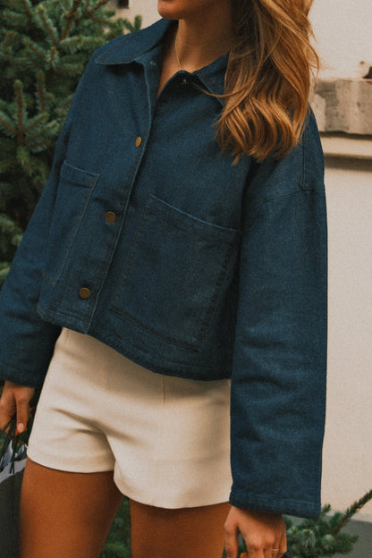 GIACCA IN DENIM DONNA – GIUBBOTTO JEANS CASUAL-Modaso