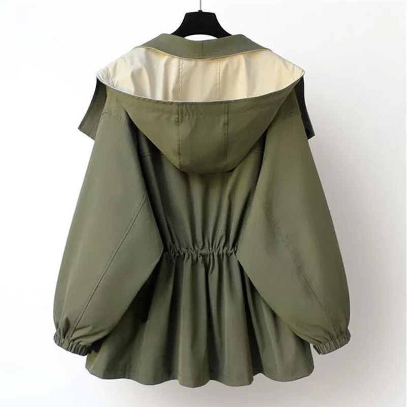 Giacca Primavera, Impermeabile, Cappuccio, Giacca Antipioggia, Giacca Donna-Modaso
