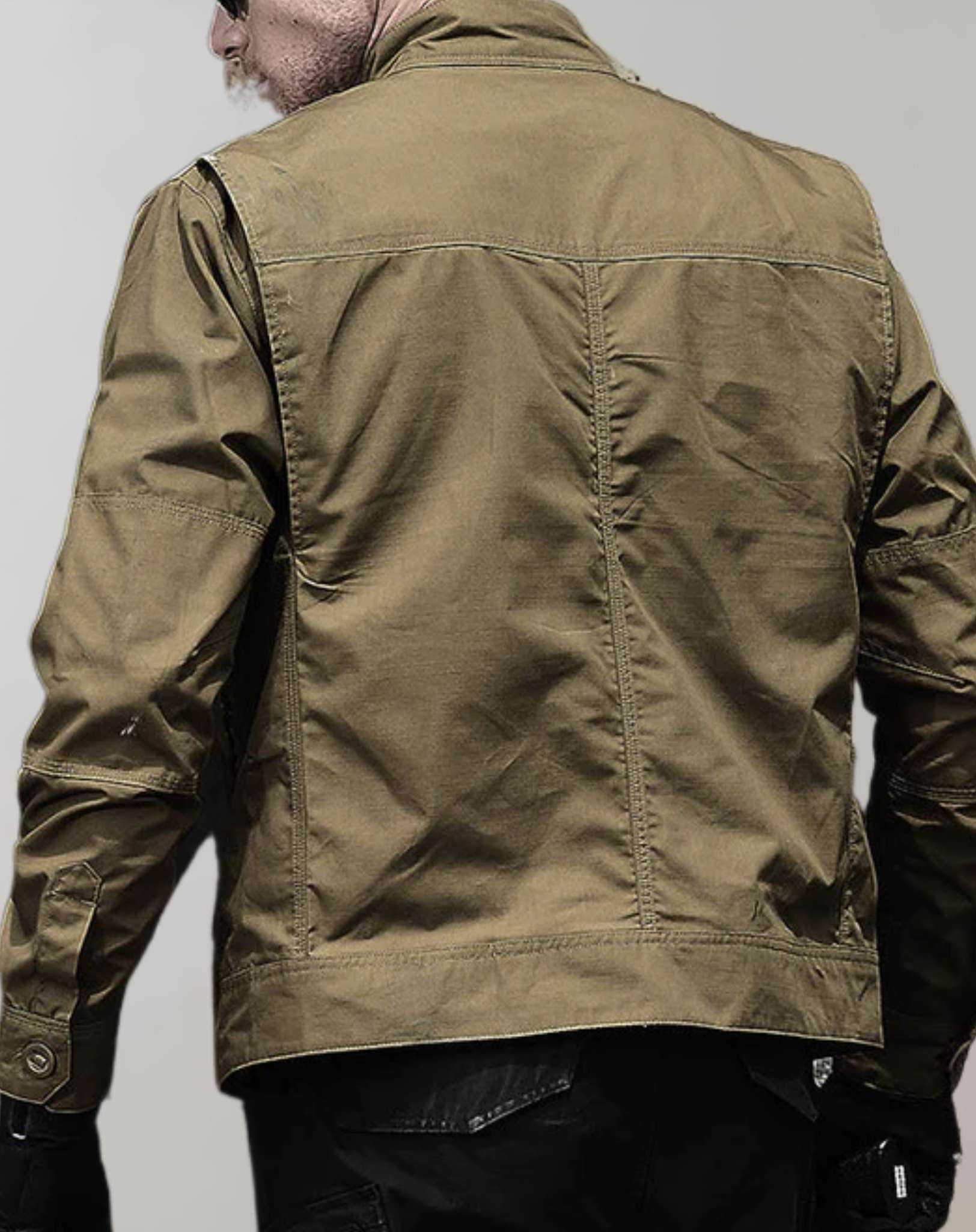 Giacca da uomo - Giacca estiva leggera verde con cerniera-Modasso