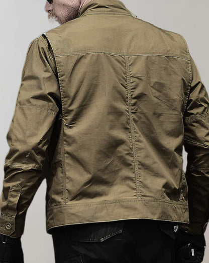 Giacca da uomo - Giacca estiva leggera verde con cerniera-Modasso