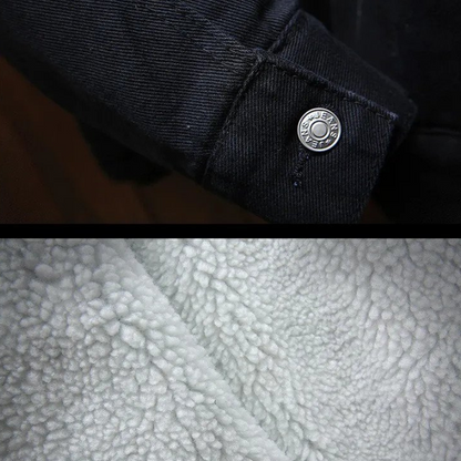 Giacca denim Essentials | Giacca invernale da uomo con fodera in pile-Modasso