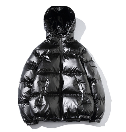 Giacca imbottita - Giacca invernale da uomo - Giacca lucida - Giacca imbottita - Con cappuccio-Modasso