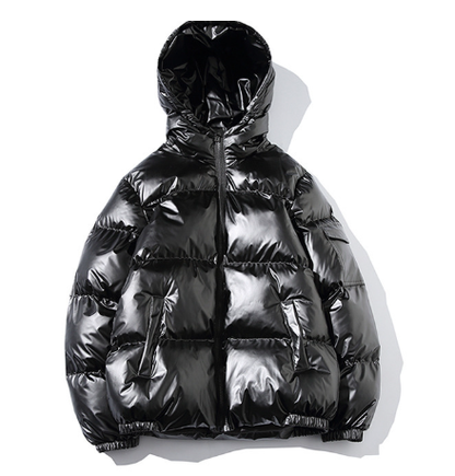 Giacca imbottita - Giacca invernale da uomo - Giacca lucida - Giacca imbottita - Con cappuccio-Modasso