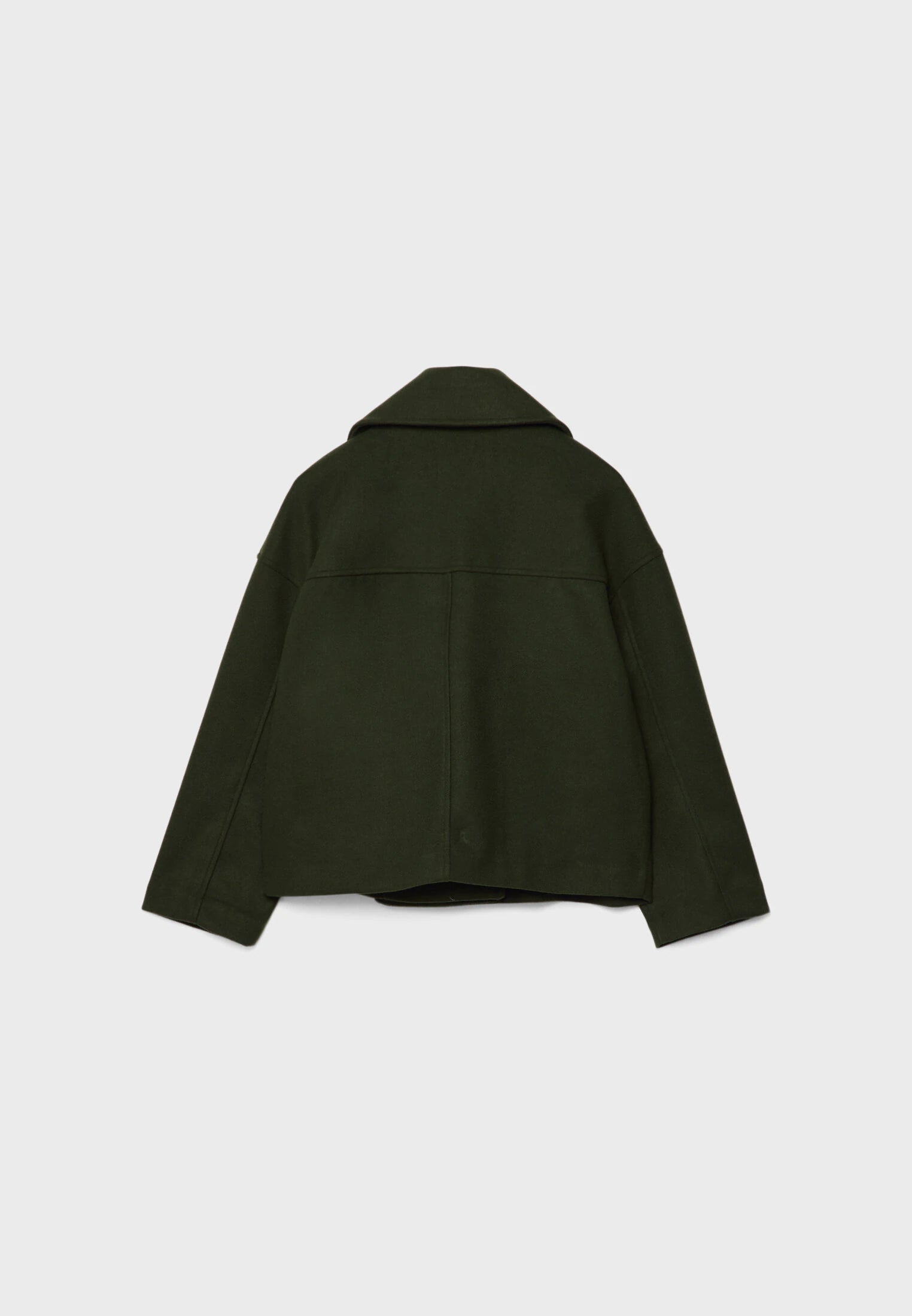 Giacca in misto lana - Oversize - Doppiopetto - Giacca corta in lana - Cappotto in lana da donna-Modasso