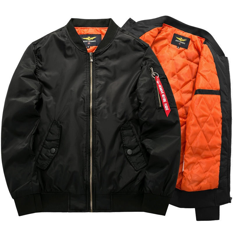 Giubbotto Bomber da Uomo, con Zip, Antivento-Nero-XS-Modaso