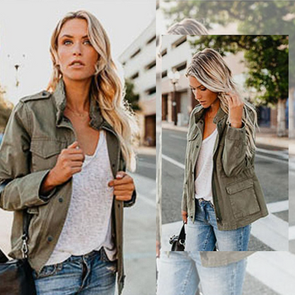 Greta Giacca, Giacca Casual da Mezza Stagione con Tasche-Modaso