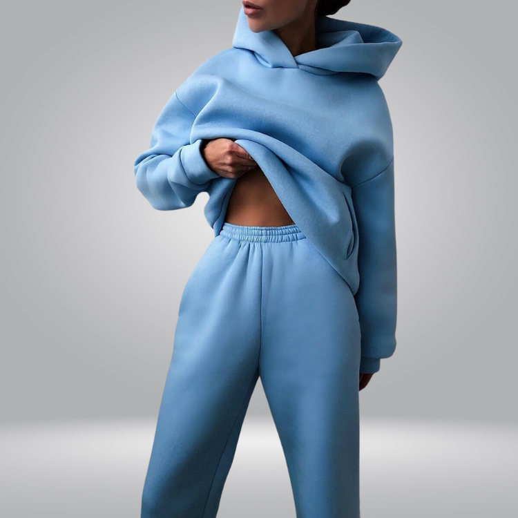 Josephine Tuta da allenamento, Set casual a 2 pezzi con felpa e pantaloni della tuta per donna-Modaso
