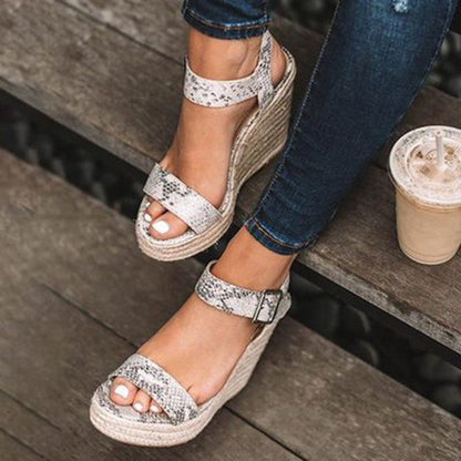 Loscana Sandali con Zeppa, Scarpe Eleganti da Donna con Cintura-Modaso