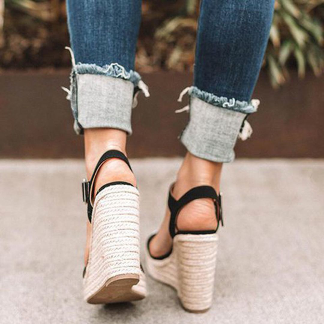 Loscana Sandali con Zeppa, Scarpe Eleganti da Donna con Cintura-Modaso
