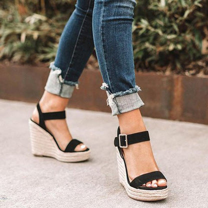 Loscana Sandali con Zeppa, Scarpe Eleganti da Donna con Cintura-Modaso