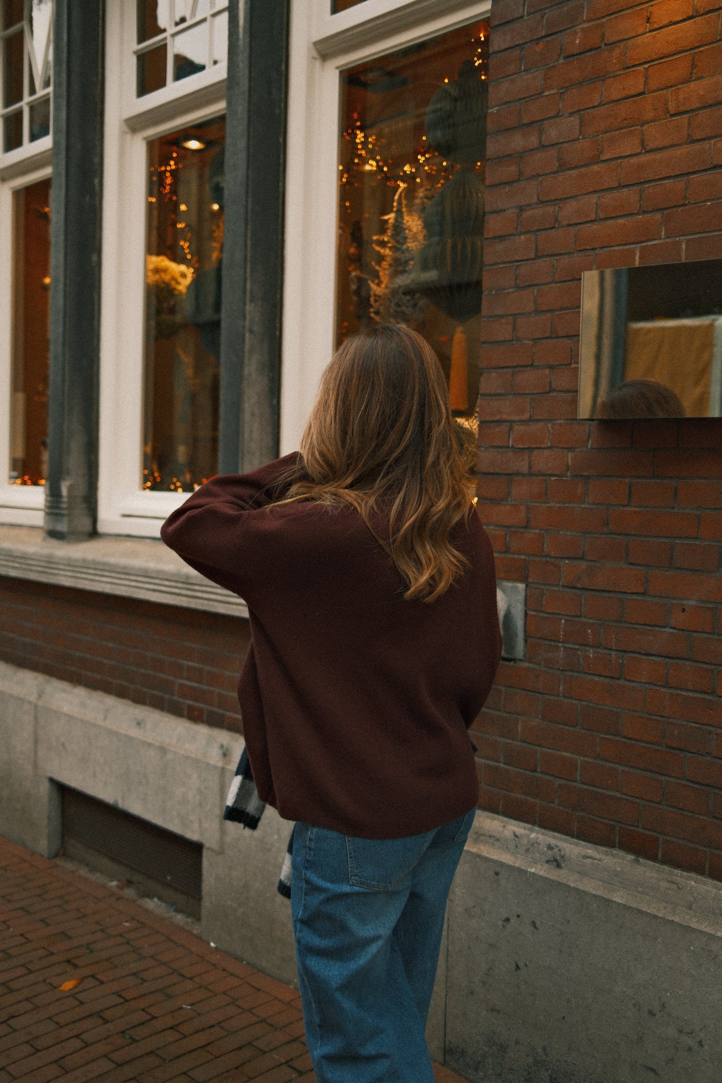 MAGLIONE OVERSIZE DONNA IN MAGLIA BORDEAUX-Modaso