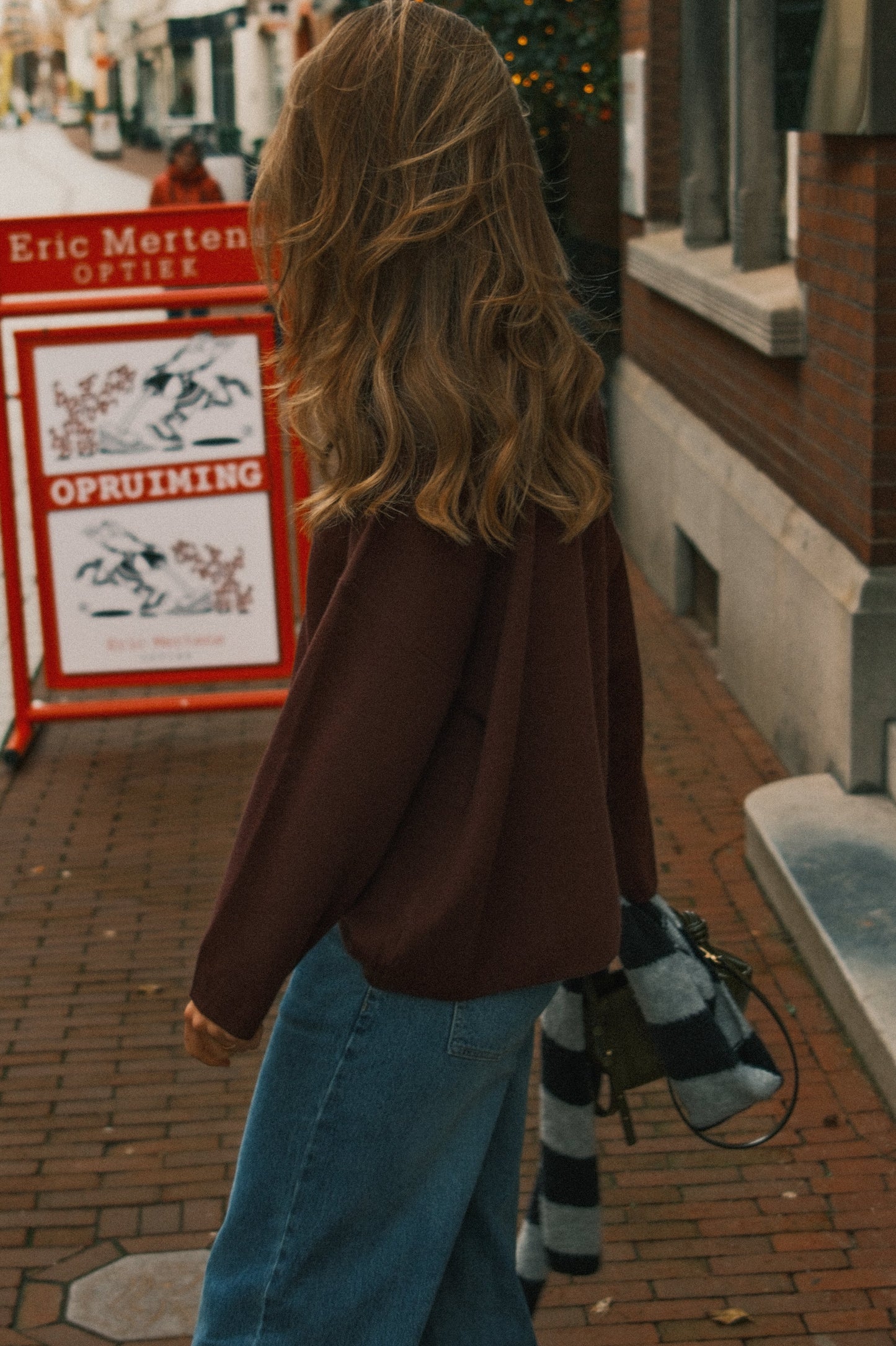 MAGLIONE OVERSIZE DONNA IN MAGLIA BORDEAUX-Modaso