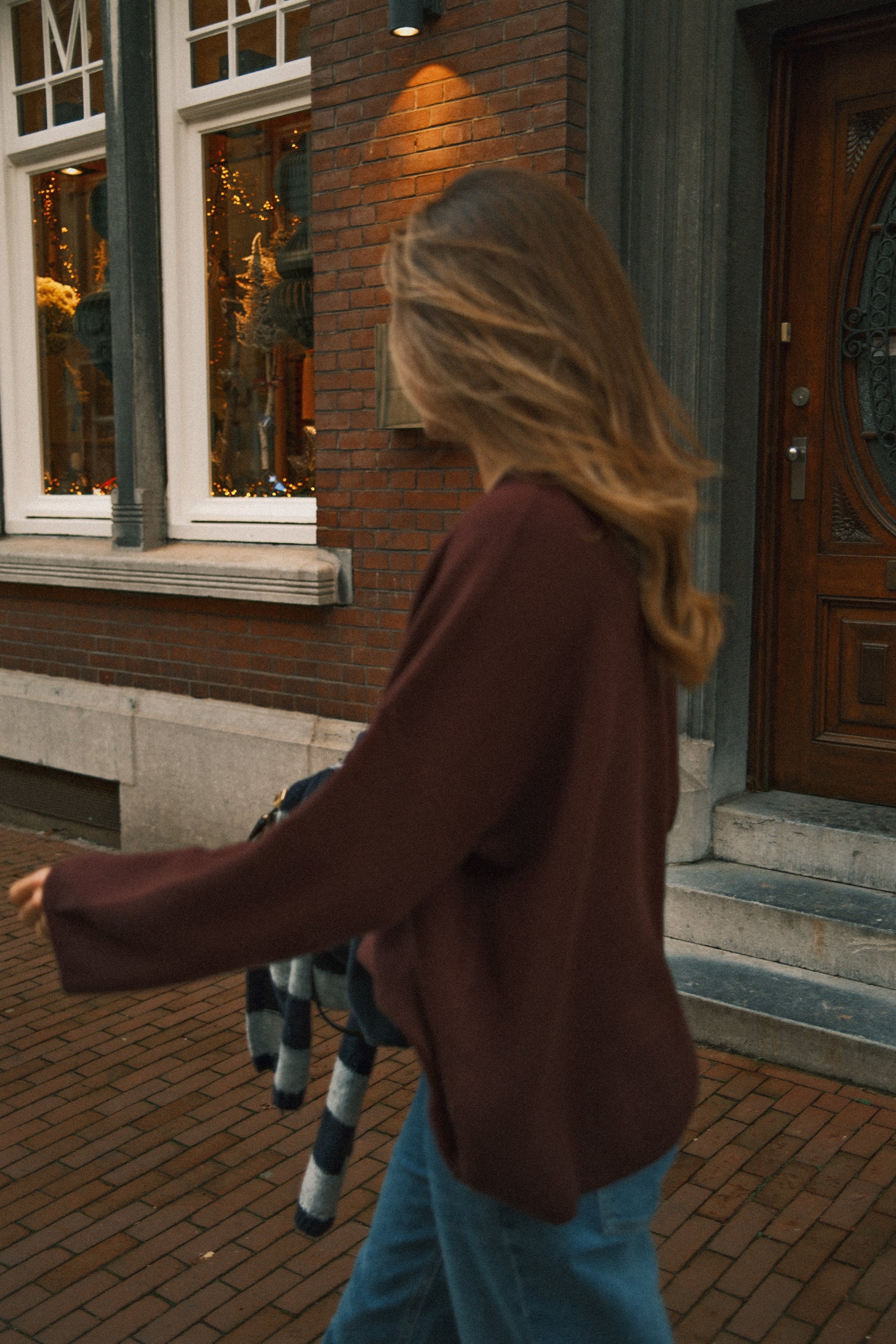 MAGLIONE OVERSIZE DONNA IN MAGLIA BORDEAUX-Modaso