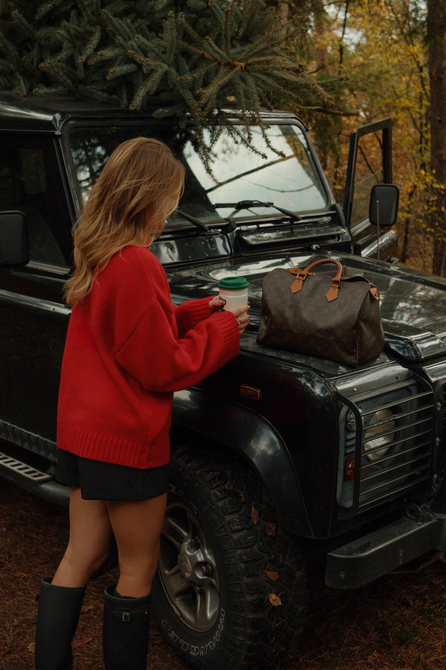 MAGLIONE ROSSO DA DONNA CON COLLO ALTO-Modaso