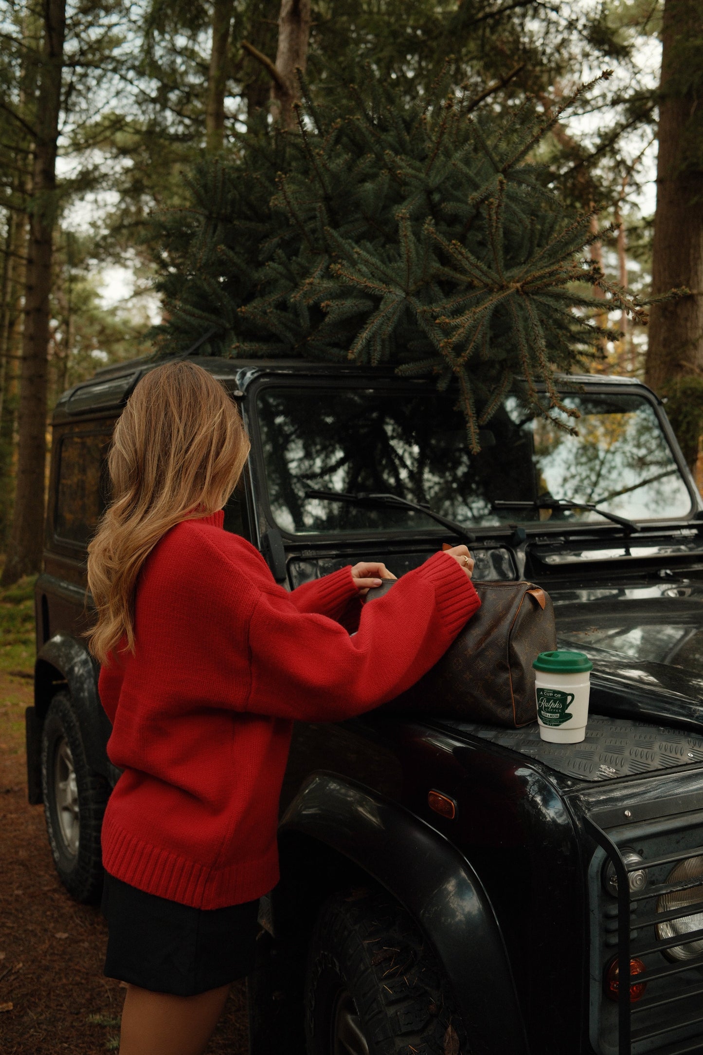 MAGLIONE ROSSO DA DONNA CON COLLO ALTO-Modaso