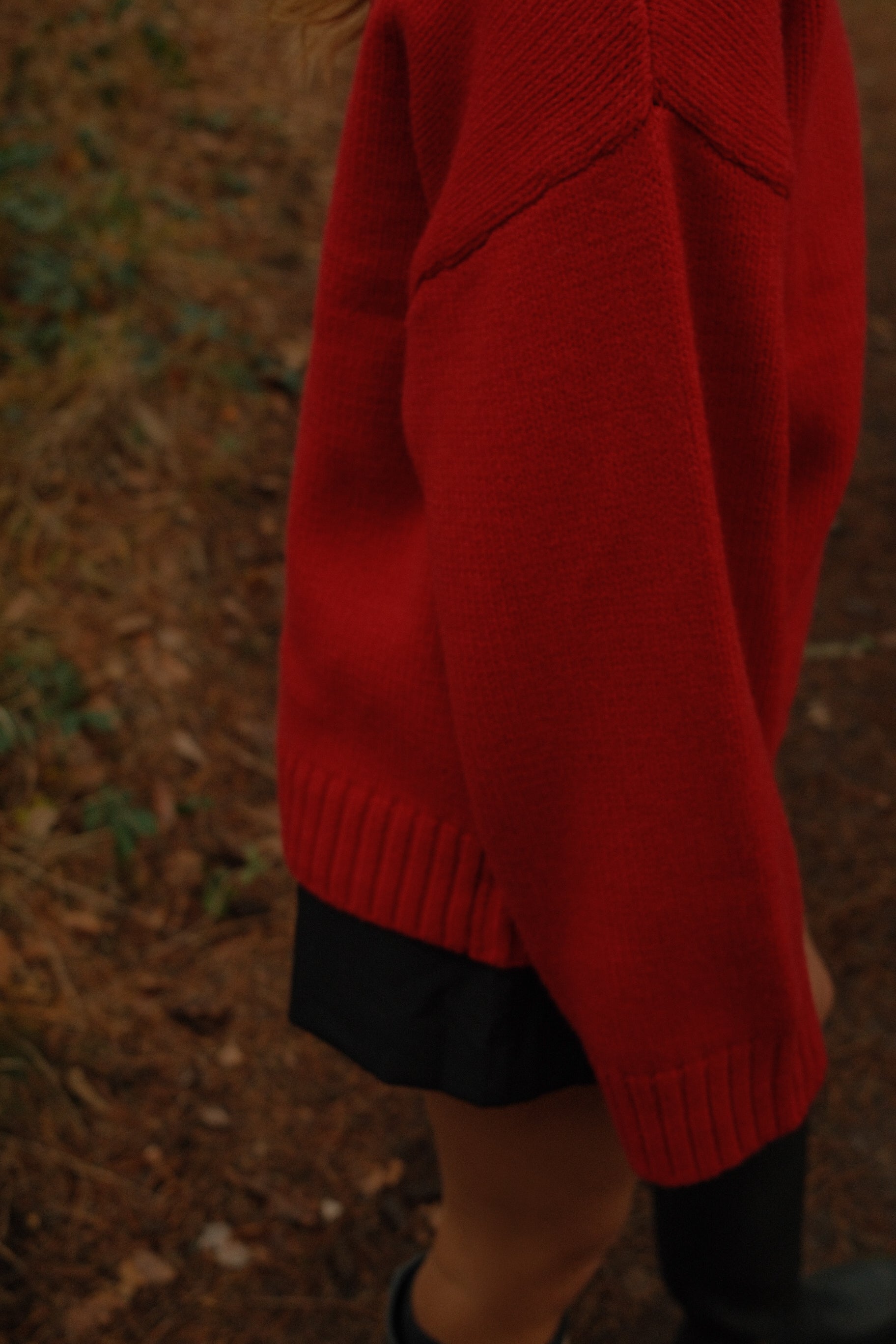 MAGLIONE ROSSO DA DONNA CON COLLO ALTO-Modaso