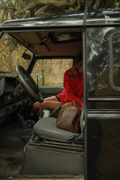 MAGLIONE ROSSO DA DONNA CON COLLO ALTO-Modaso