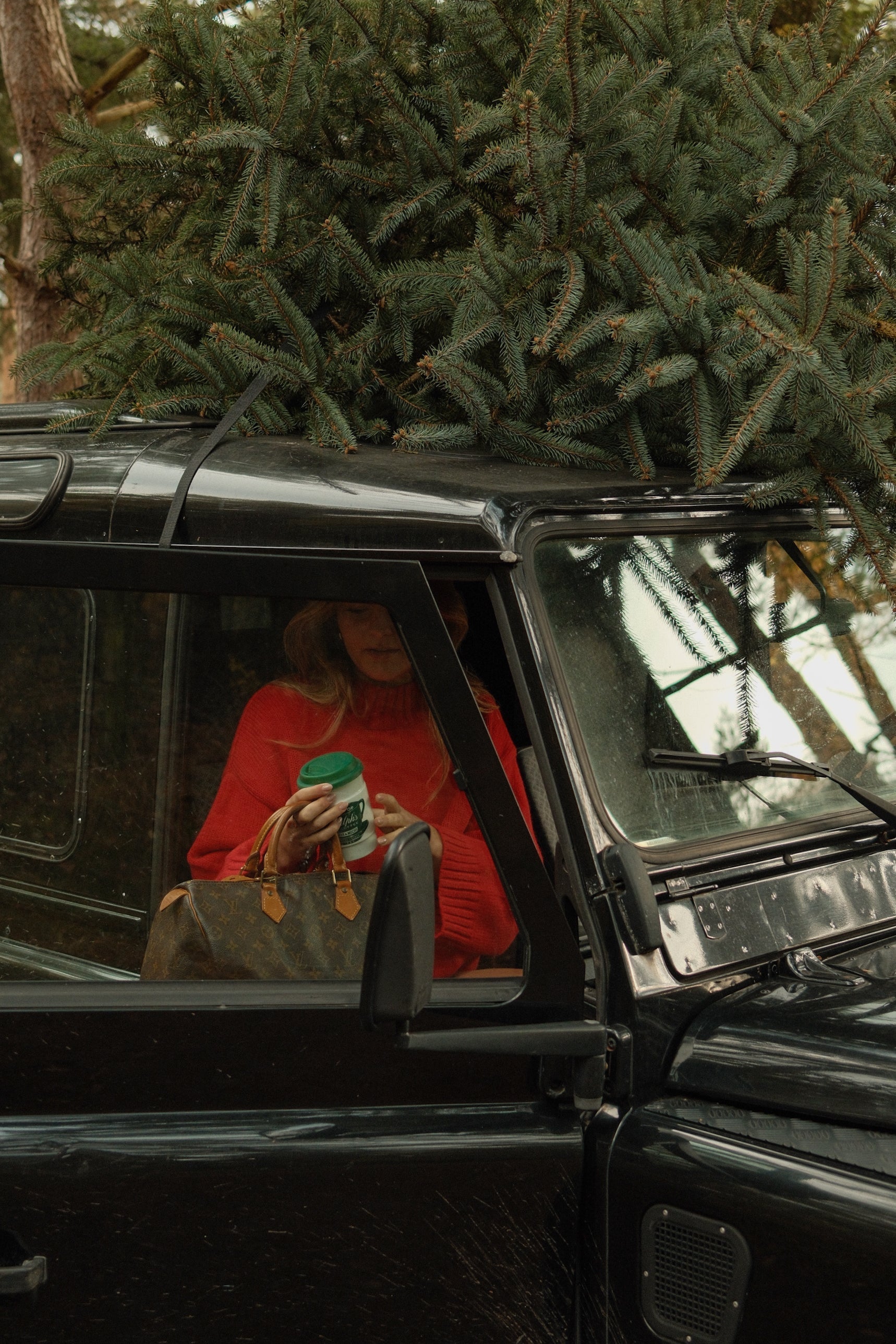 MAGLIONE ROSSO DA DONNA CON COLLO ALTO-Modaso