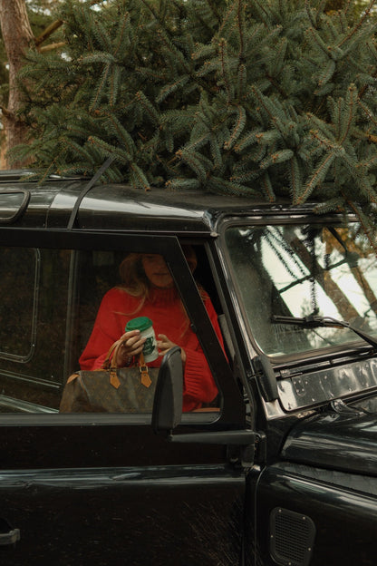 MAGLIONE ROSSO DA DONNA CON COLLO ALTO-Modaso