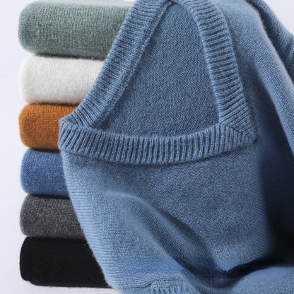 Maglione da Uomo in Cashmere, Caldo, Lavorato a Maglia-Modaso