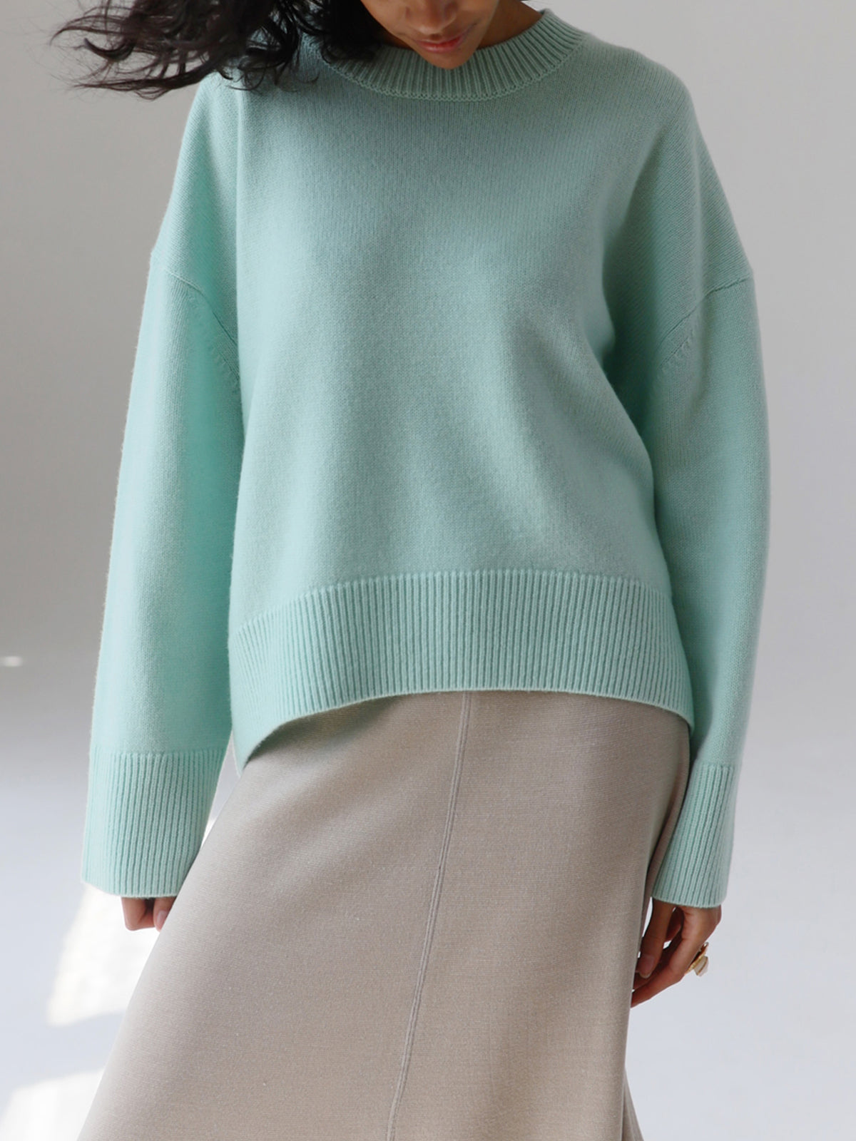 Maglione oversize - Maglione caldo a girocollo da donna-Modasso