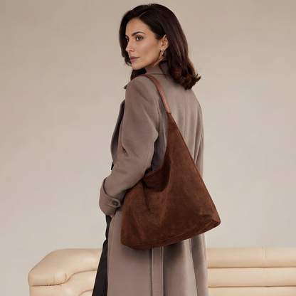 Borsa in Camoscio Donna, Hobo Grande a Spalla-Modaso
