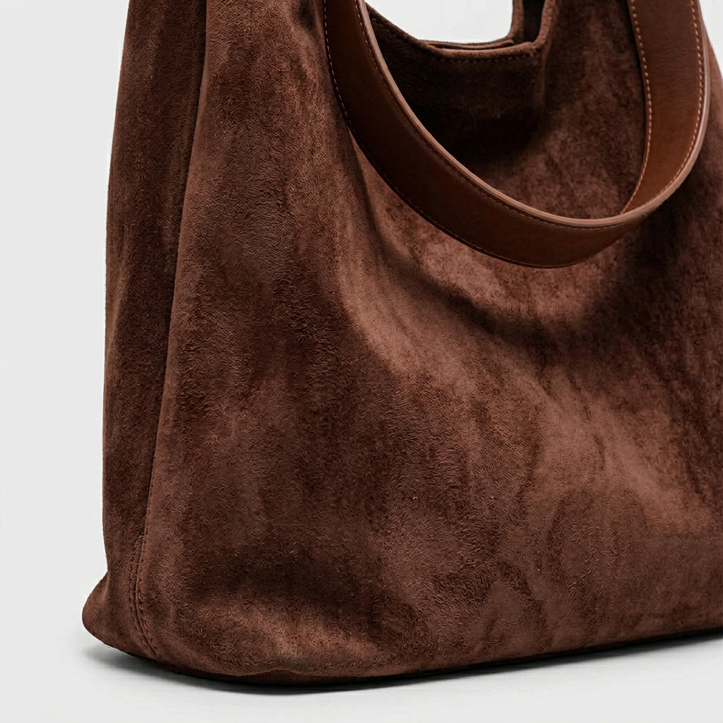 Borsa in Camoscio Donna, Hobo Grande a Spalla-Modaso