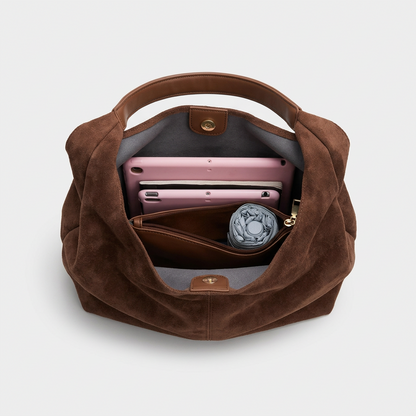 Borsa in Camoscio Donna, Hobo Grande a Spalla-Modaso