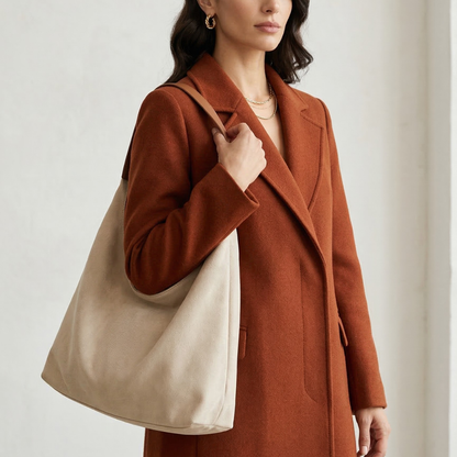 Borsa in Camoscio Donna, Hobo Grande a Spalla-Modaso