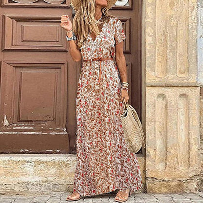 Merel, Abito Boho, Vintage Paisley Maxiabito-Modaso