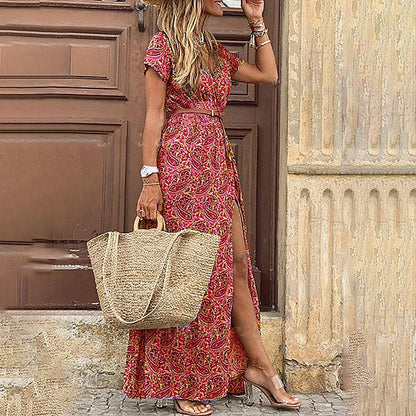 Merel, Abito Boho, Vintage Paisley Maxiabito-Modaso