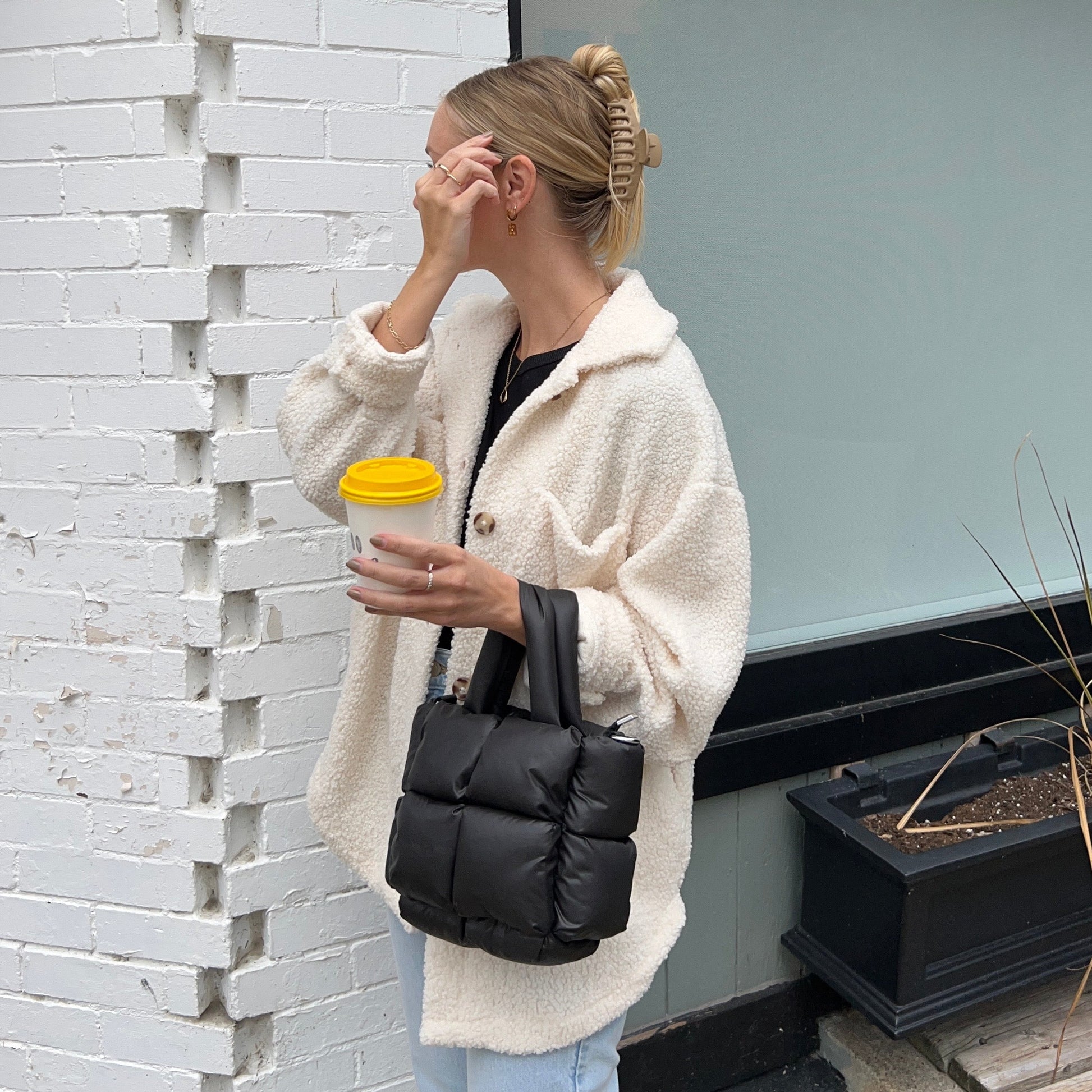 Mini Borsa Tote Puffer Trapuntata da Donna-Modaso