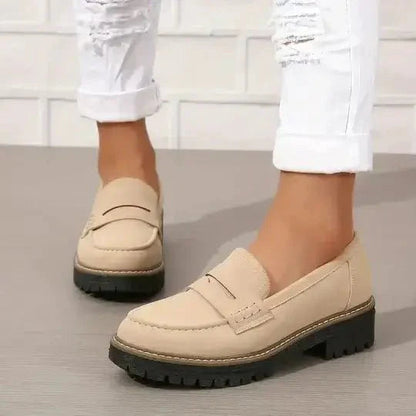 Mocassini Chunky, Comodi, Slip-On, con Plateau, da Donna-Modaso