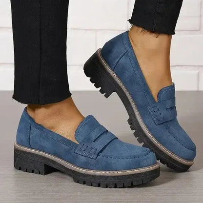 Mocassini Chunky, Comodi, Slip-On, con Plateau, da Donna-Modaso