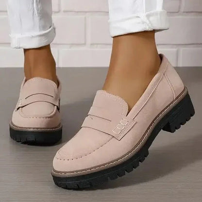 Mocassini Chunky, Comodi, Slip-On, con Plateau, da Donna-Modaso