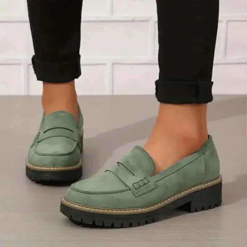 Mocassini Chunky, Comodi, Slip-On, con Plateau, da Donna-Modaso