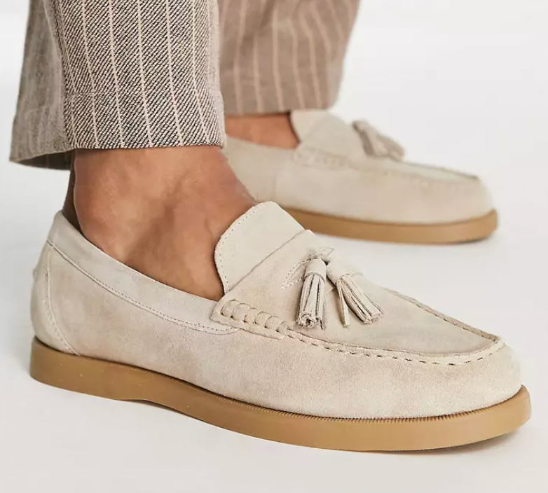 Mocassini da uomo | Beige | Slip-On | Mocassini | Scarpe da uomo-Modaso