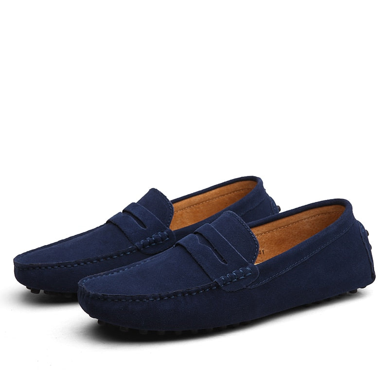 Moda Italiana da Uomo, Loafers Casual in Camoscio da Uomo-Modaso
