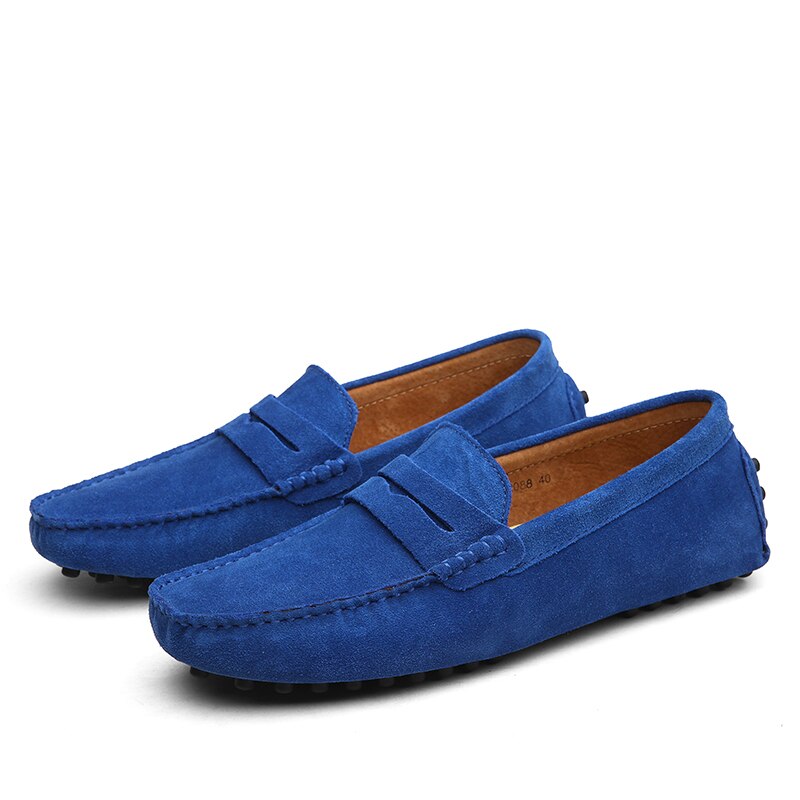 Moda Italiana da Uomo, Loafers Casual in Camoscio da Uomo-Modaso