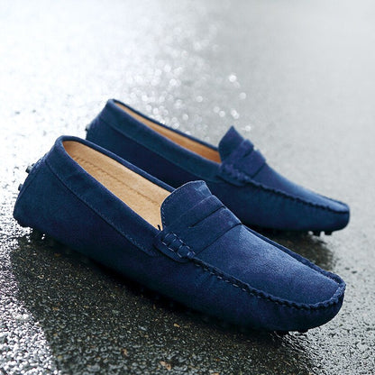 Moda Italiana da Uomo, Loafers Casual in Camoscio da Uomo-Modaso