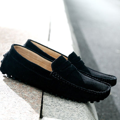 Moda Italiana da Uomo, Loafers Casual in Camoscio da Uomo-Modaso
