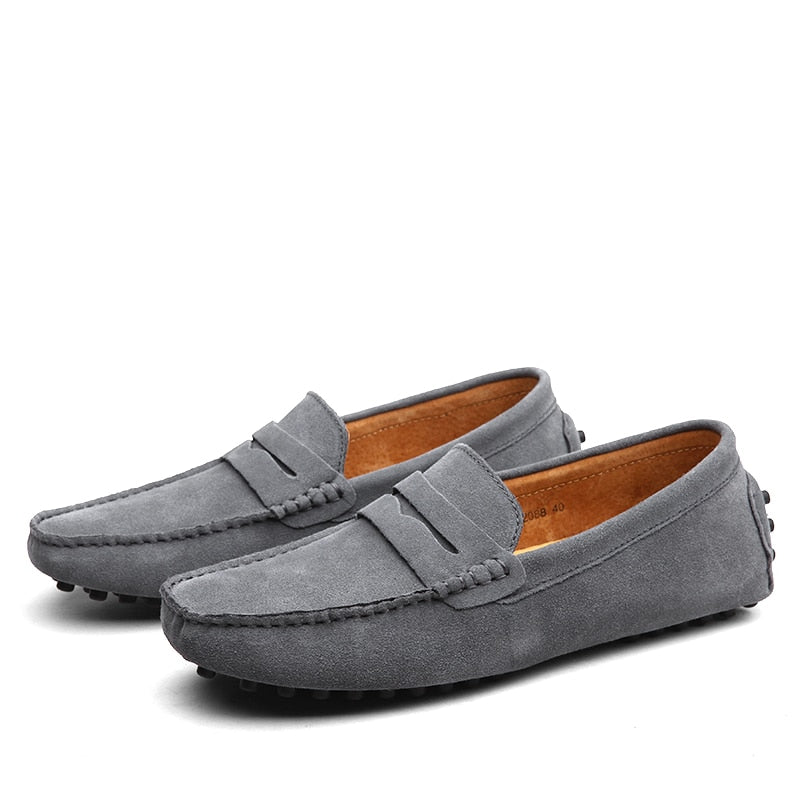 Moda Italiana da Uomo, Loafers Casual in Camoscio da Uomo-Modaso