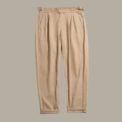 Pantaloni Gurkha, Plissettati, Loose Fit, Pantaloni Gurkha, Plissettati, Pantaloni Retro Loose Fit, Pantaloni da Uomo-Modaso