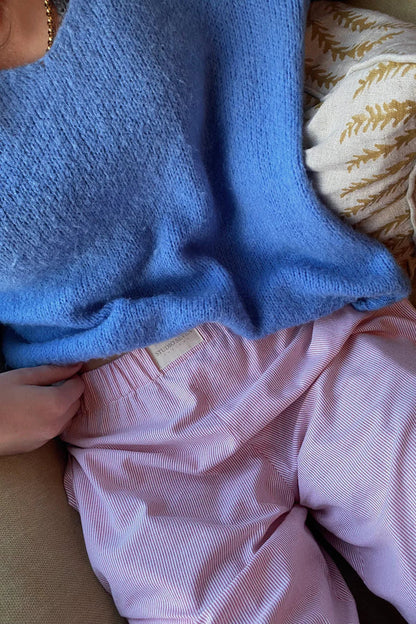 Pantaloni di Lino, Vita Bassa, Gamba Larga, Casual-Modaso