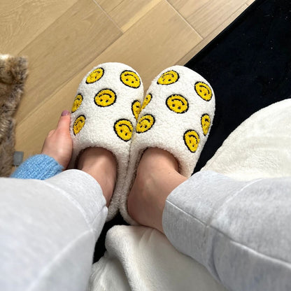 Pantofole Mini Smiley, Divertenti Pantofole da Casa da Donna-Modaso