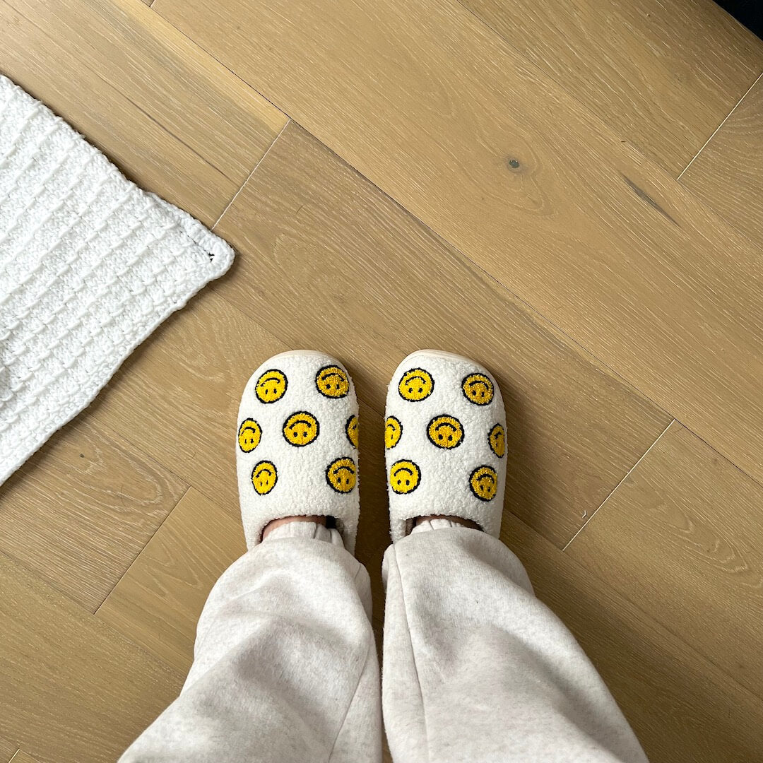Pantofole Mini Smiley, Divertenti Pantofole da Casa da Donna-Modaso